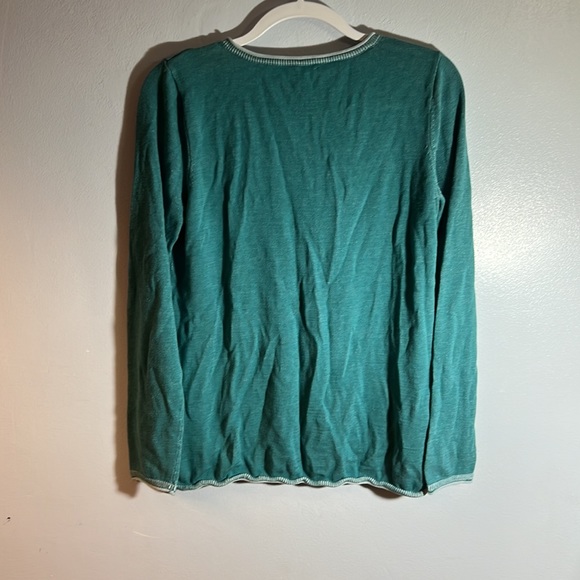 Tommy Bahama Large Sea Green-Blue 1/2 Button Sweater Super Soft Great Condition - Picture 3 of 5